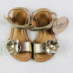 Girls’ BORN Flower Sandals, gold